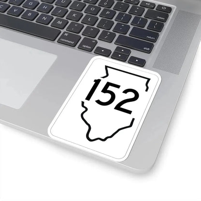 Illinois 152 1950 (Illinois) (Road Sign) STICKER Vinyl Kiss-Cut Decal - The Sticker Space