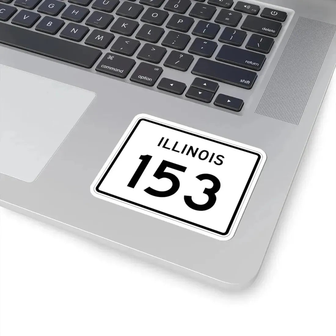 Illinois 153 (Illinois) (Road Sign) STICKER Vinyl Kiss-Cut Decal - The Sticker Space