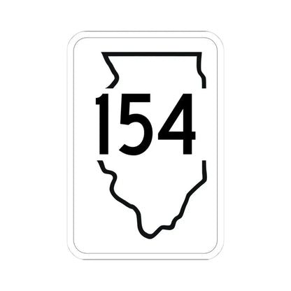 Illinois 154 1950 (Illinois) (Road Sign) STICKER Vinyl Kiss-Cut Decal 4 Inch White - The Sticker Space