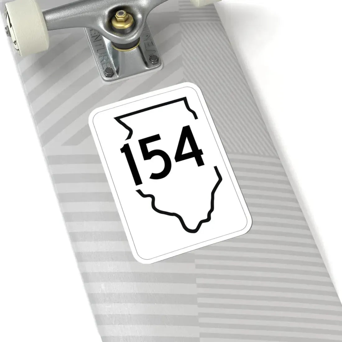 Illinois 154 1950 (Illinois) (Road Sign) STICKER Vinyl Kiss-Cut Decal - The Sticker Space