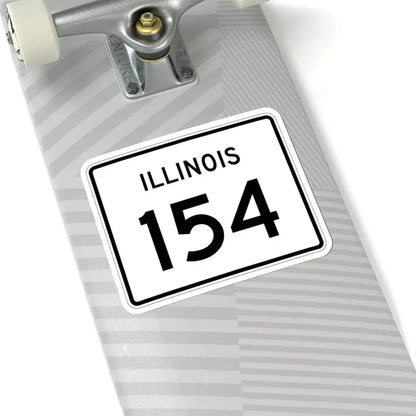 Illinois 154 (Illinois) (Road Sign) STICKER Vinyl Kiss-Cut Decal - The Sticker Space