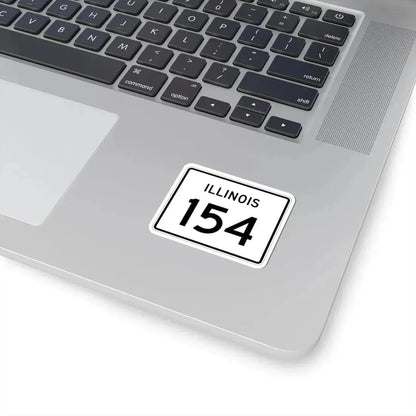 Illinois 154 (Illinois) (Road Sign) STICKER Vinyl Kiss-Cut Decal - The Sticker Space