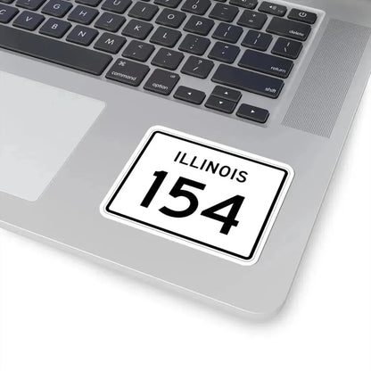 Illinois 154 (Illinois) (Road Sign) STICKER Vinyl Kiss-Cut Decal - The Sticker Space