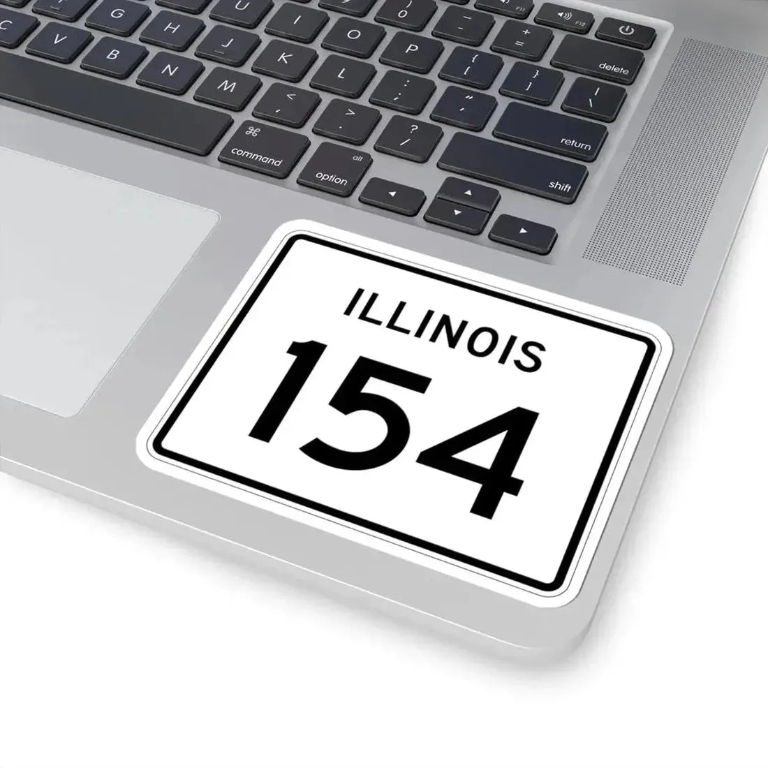 Illinois 154 (Illinois) (Road Sign) STICKER Vinyl Kiss-Cut Decal - The Sticker Space