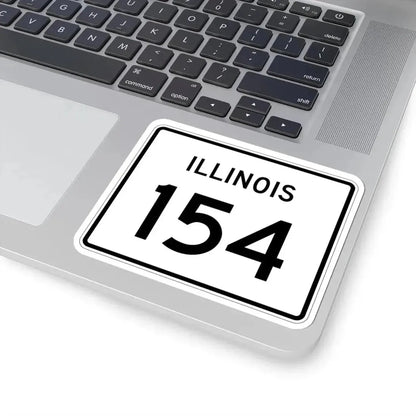 Illinois 154 (Illinois) (Road Sign) STICKER Vinyl Kiss-Cut Decal - The Sticker Space