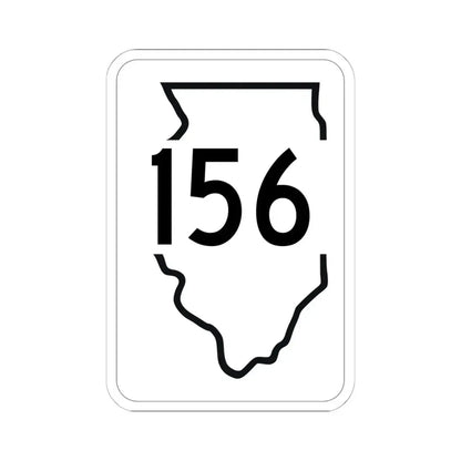 Illinois 156 1950 (Illinois) (Road Sign) STICKER Vinyl Kiss-Cut Decal 6 Inch White - The Sticker Space