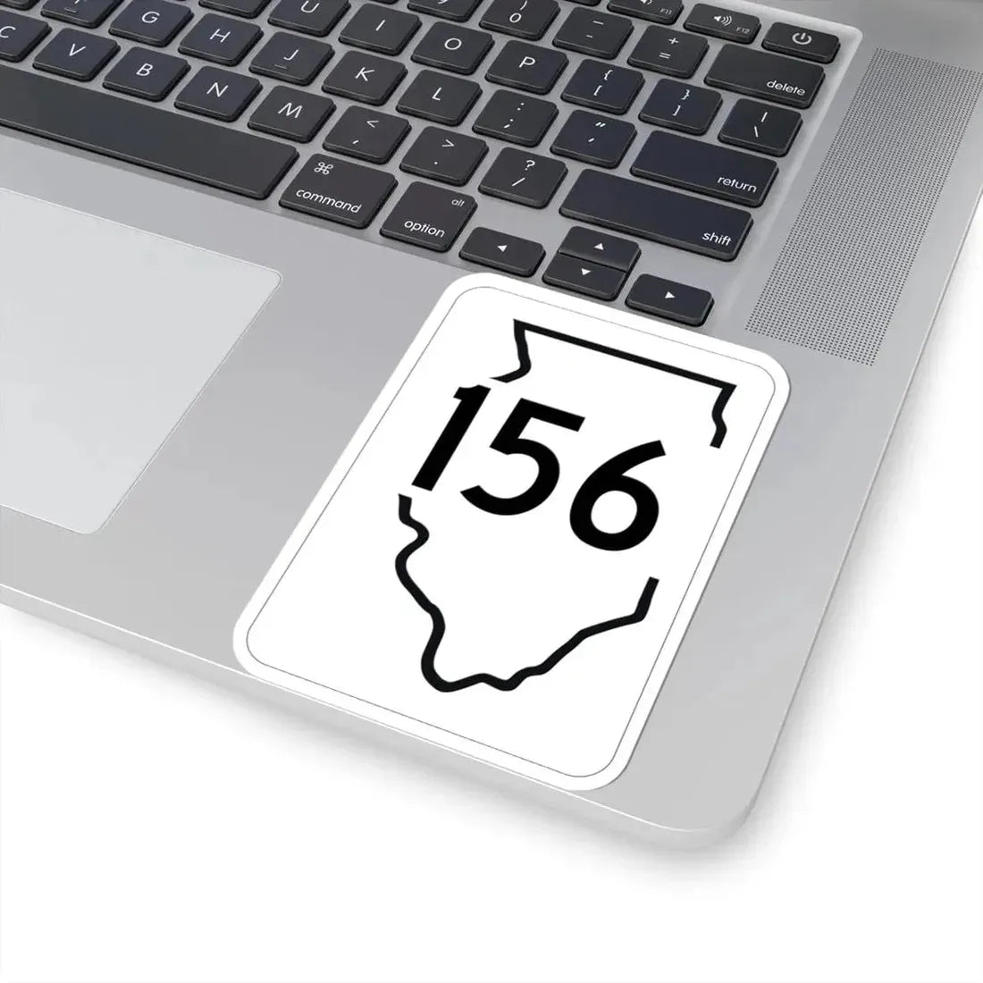 Illinois 156 1950 (Illinois) (Road Sign) STICKER Vinyl Kiss-Cut Decal - The Sticker Space
