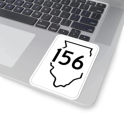 Illinois 156 1950 (Illinois) (Road Sign) STICKER Vinyl Kiss-Cut Decal - The Sticker Space