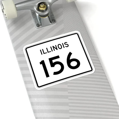 Illinois 156 (Illinois) (Road Sign) STICKER Vinyl Kiss-Cut Decal - The Sticker Space
