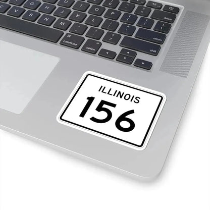Illinois 156 (Illinois) (Road Sign) STICKER Vinyl Kiss-Cut Decal - The Sticker Space