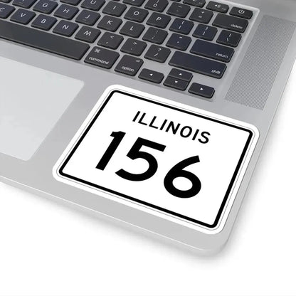 Illinois 156 (Illinois) (Road Sign) STICKER Vinyl Kiss-Cut Decal - The Sticker Space
