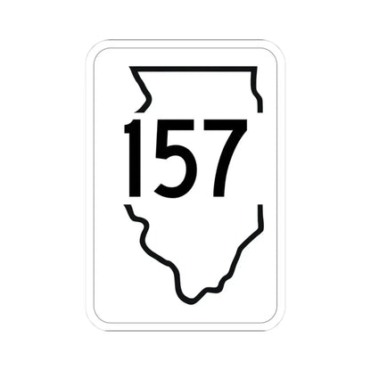 Illinois 157 1950 (Illinois) (Road Sign) STICKER Vinyl Kiss-Cut Decal 3 Inch White - The Sticker Space