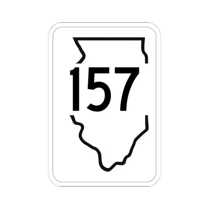 Illinois 157 1950 (Illinois) (Road Sign) STICKER Vinyl Kiss-Cut Decal 6 Inch White - The Sticker Space