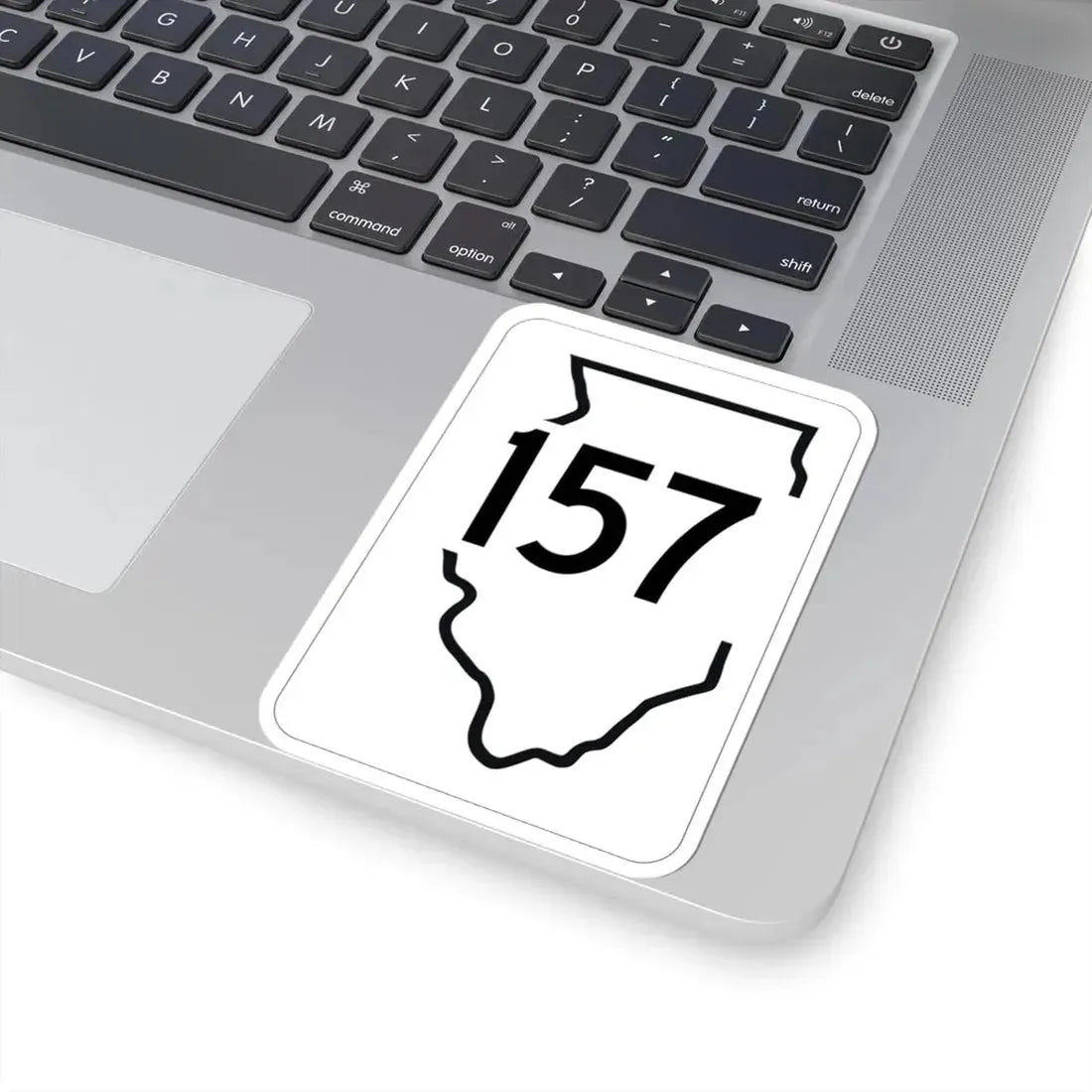 Illinois 157 1950 (Illinois) (Road Sign) STICKER Vinyl Kiss-Cut Decal - The Sticker Space