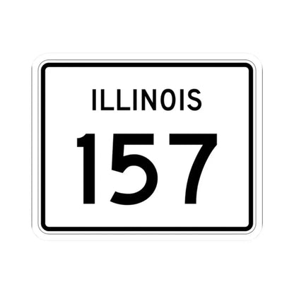 Illinois 157 (Illinois) (Road Sign) STICKER Vinyl Kiss-Cut Decal 2 Inch White - The Sticker Space