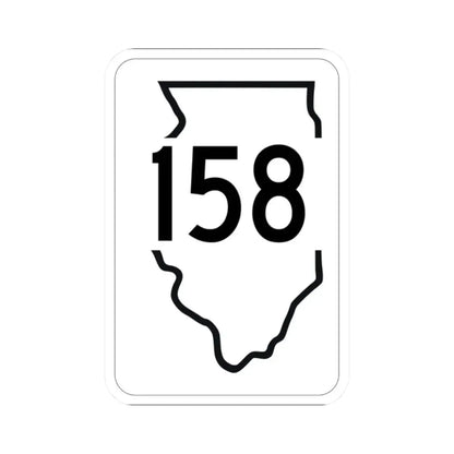 Illinois 158 1950 (Illinois) (Road Sign) STICKER Vinyl Kiss-Cut Decal 2 Inch White - The Sticker Space