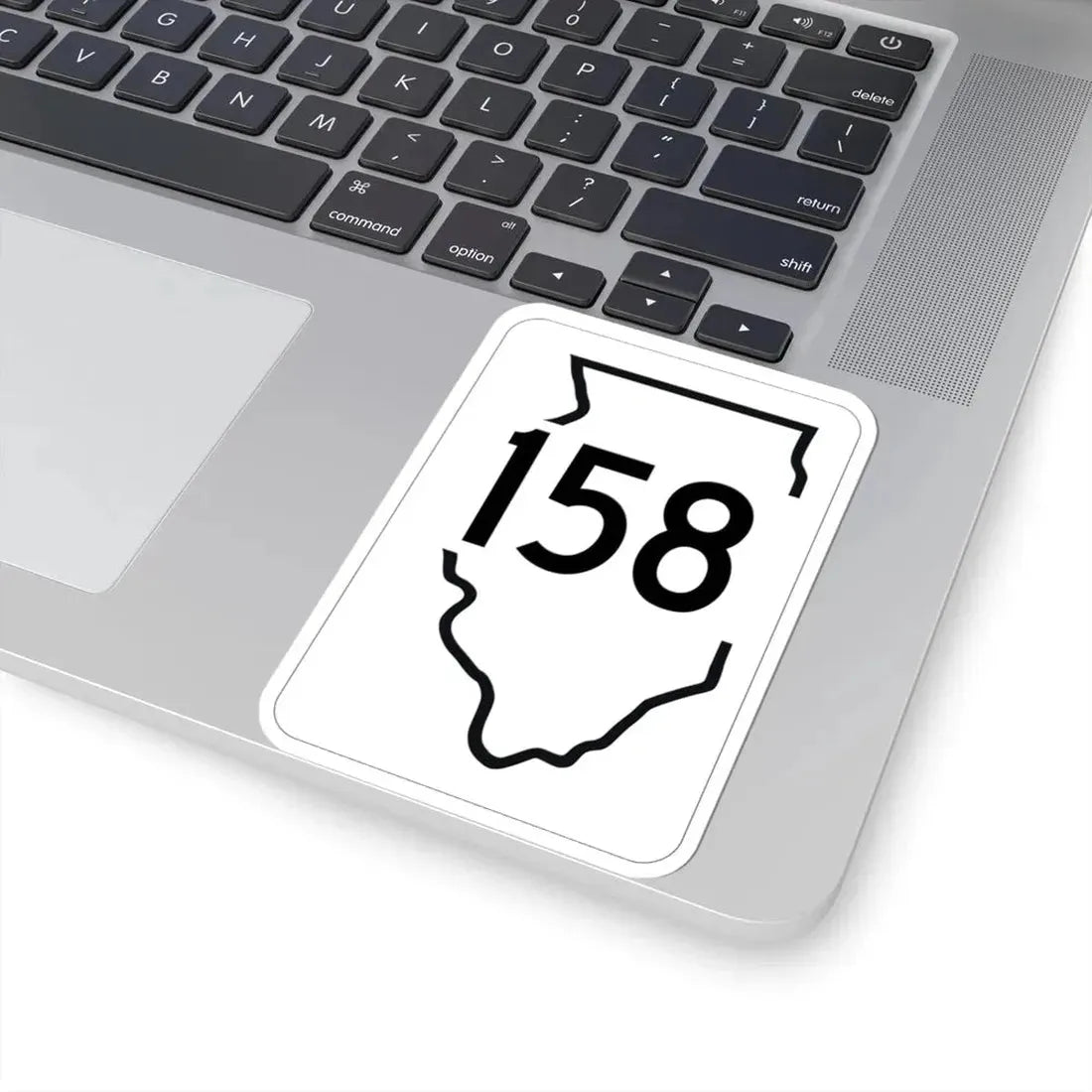 Illinois 158 1950 (Illinois) (Road Sign) STICKER Vinyl Kiss-Cut Decal - The Sticker Space