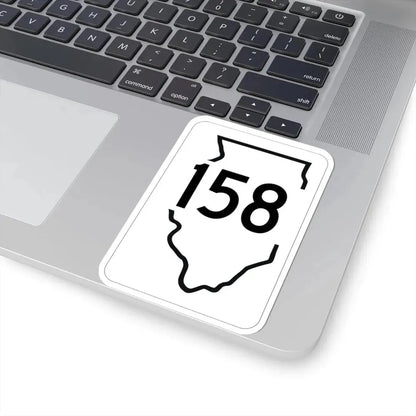 Illinois 158 1950 (Illinois) (Road Sign) STICKER Vinyl Kiss-Cut Decal - The Sticker Space