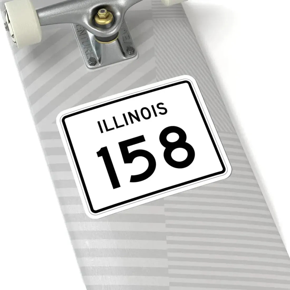 Illinois 158 (Illinois) (Road Sign) STICKER Vinyl Kiss-Cut Decal - The Sticker Space