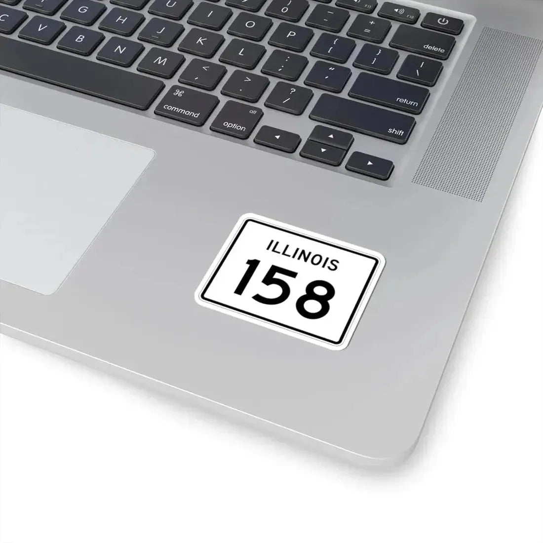 Illinois 158 (Illinois) (Road Sign) STICKER Vinyl Kiss-Cut Decal - The Sticker Space