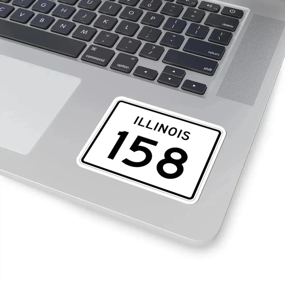 Illinois 158 (Illinois) (Road Sign) STICKER Vinyl Kiss-Cut Decal - The Sticker Space