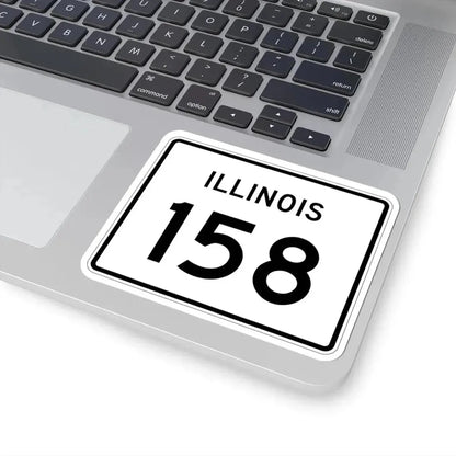 Illinois 158 (Illinois) (Road Sign) STICKER Vinyl Kiss-Cut Decal - The Sticker Space