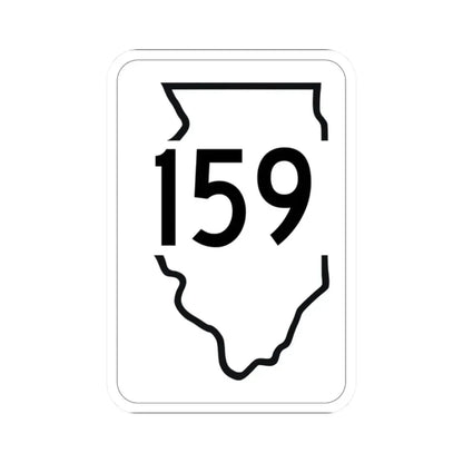 Illinois 159 1950 (Illinois) (Road Sign) STICKER Vinyl Kiss-Cut Decal 2 Inch White - The Sticker Space
