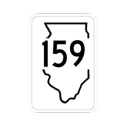 Illinois 159 1950 (Illinois) (Road Sign) STICKER Vinyl Kiss-Cut Decal 3 Inch White - The Sticker Space