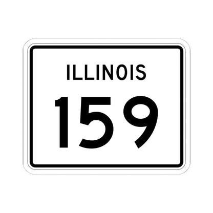 Illinois 159 (Illinois) (Road Sign) STICKER Vinyl Kiss-Cut Decal 6 Inch White - The Sticker Space