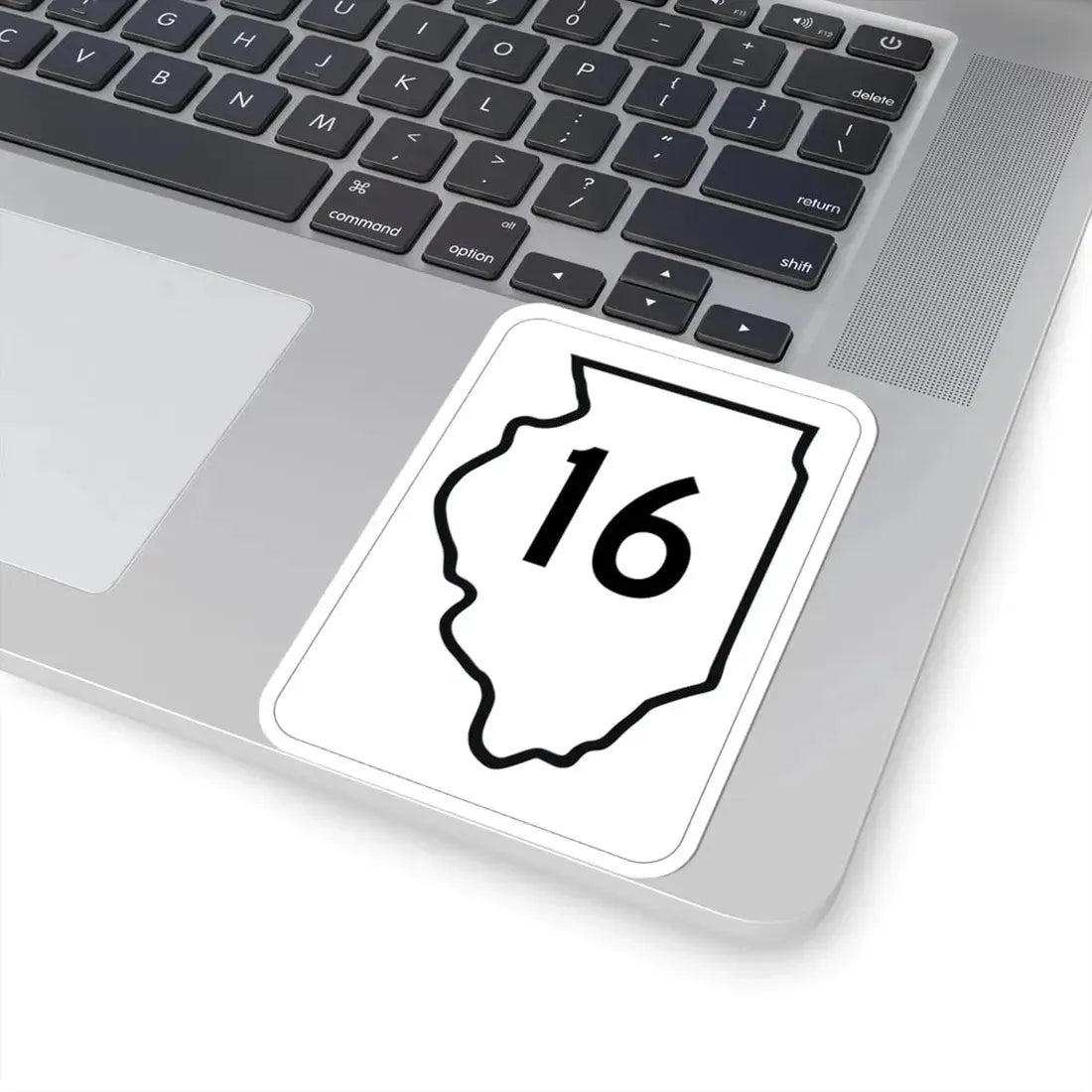 Illinois 16 1950 (Illinois) (Road Sign) STICKER Vinyl Kiss-Cut Decal - The Sticker Space