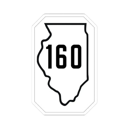 Illinois 160 1926 (Illinois) (Road Sign) STICKER Vinyl Kiss-Cut Decal 3 Inch White - The Sticker Space