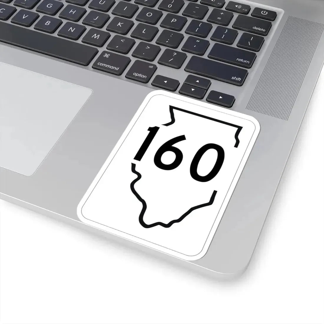 Illinois 160 1950 (Illinois) (Road Sign) STICKER Vinyl Kiss-Cut Decal - The Sticker Space