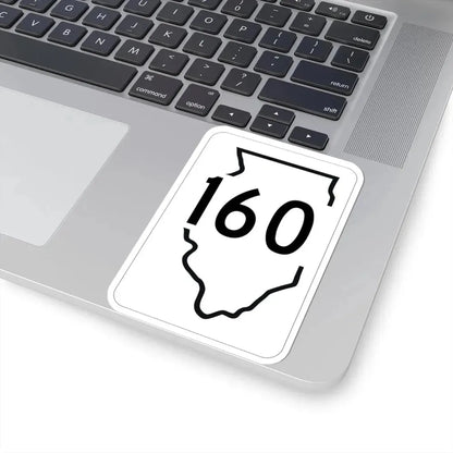 Illinois 160 1950 (Illinois) (Road Sign) STICKER Vinyl Kiss-Cut Decal - The Sticker Space