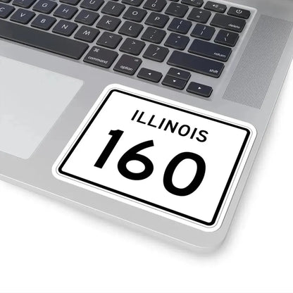 Illinois 160 (Illinois) (Road Sign) STICKER Vinyl Kiss-Cut Decal - The Sticker Space