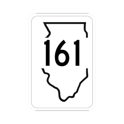 Illinois 161 1950 (Illinois) (Road Sign) STICKER Vinyl Kiss-Cut Decal 2 Inch White - The Sticker Space