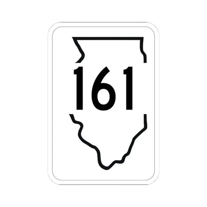 Illinois 161 1950 (Illinois) (Road Sign) STICKER Vinyl Kiss-Cut Decal 4 Inch White - The Sticker Space