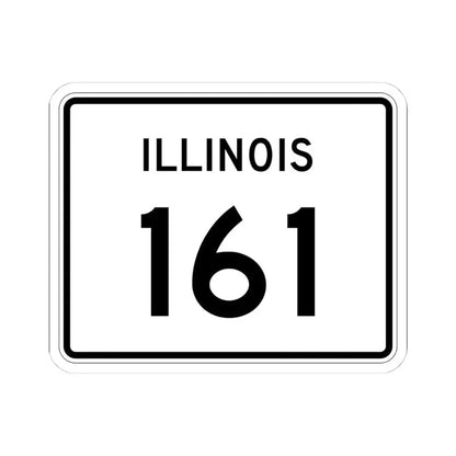 Illinois 161 (Illinois) (Road Sign) STICKER Vinyl Kiss-Cut Decal 4 Inch White - The Sticker Space