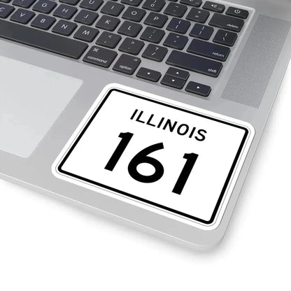 Illinois 161 (Illinois) (Road Sign) STICKER Vinyl Kiss-Cut Decal - The Sticker Space