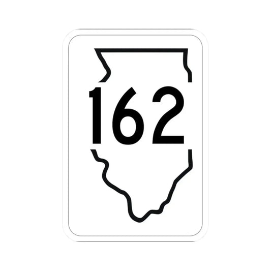 Illinois 162 1950 (Illinois) (Road Sign) STICKER Vinyl Kiss-Cut Decal 2 Inch White - The Sticker Space