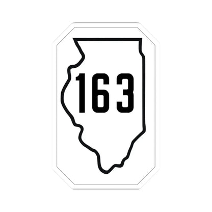 Illinois 163 1926 (Illinois) (Road Sign) STICKER Vinyl Kiss-Cut Decal 2 Inch White - The Sticker Space