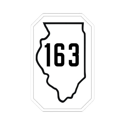 Illinois 163 1926 (Illinois) (Road Sign) STICKER Vinyl Kiss-Cut Decal 3 Inch White - The Sticker Space