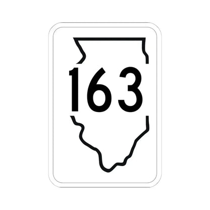 Illinois 163 1950 (Illinois) (Road Sign) STICKER Vinyl Kiss-Cut Decal 6 Inch White - The Sticker Space