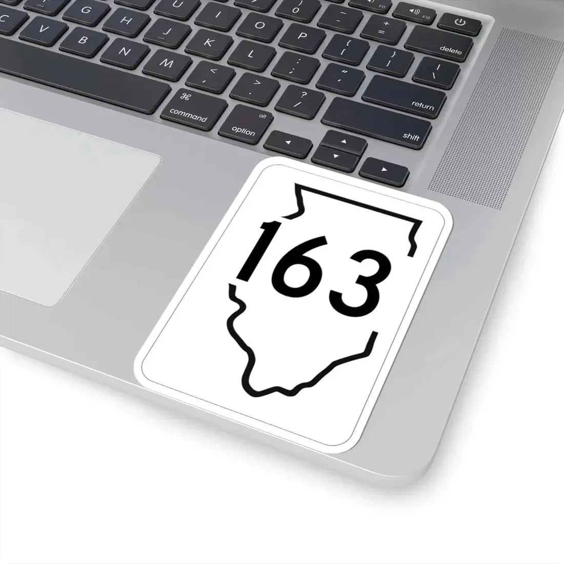 Illinois 163 1950 (Illinois) (Road Sign) STICKER Vinyl Kiss-Cut Decal - The Sticker Space