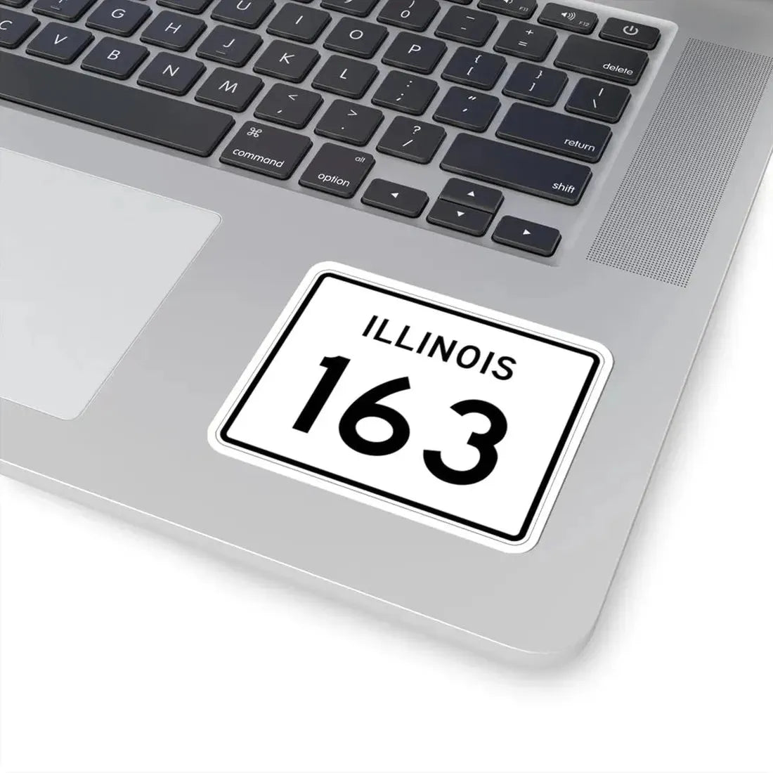 Illinois 163 (Illinois) (Road Sign) STICKER Vinyl Kiss-Cut Decal - The Sticker Space