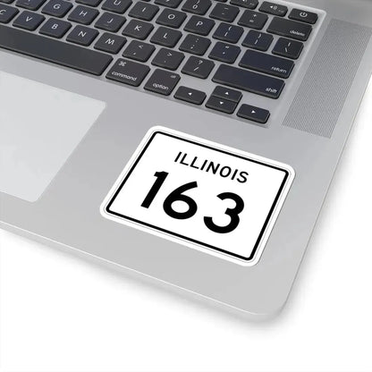 Illinois 163 (Illinois) (Road Sign) STICKER Vinyl Kiss-Cut Decal - The Sticker Space