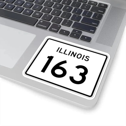 Illinois 163 (Illinois) (Road Sign) STICKER Vinyl Kiss-Cut Decal - The Sticker Space