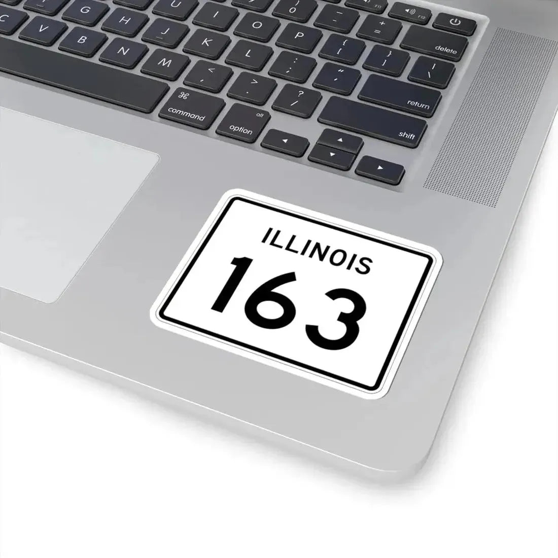 Illinois 163 (Illinois) (Road Sign) STICKER Vinyl Kiss-Cut Decal - The Sticker Space