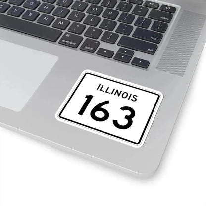 Illinois 163 (Illinois) (Road Sign) STICKER Vinyl Kiss-Cut Decal - The Sticker Space
