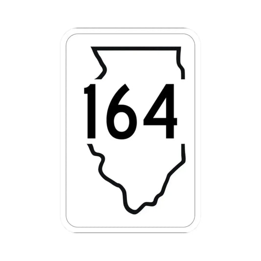 Illinois 164 1950 (Illinois) (Road Sign) STICKER Vinyl Kiss-Cut Decal 2 Inch White - The Sticker Space