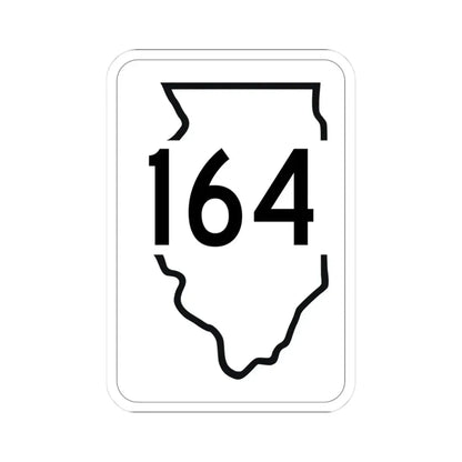 Illinois 164 1950 (Illinois) (Road Sign) STICKER Vinyl Kiss-Cut Decal 3 Inch White - The Sticker Space